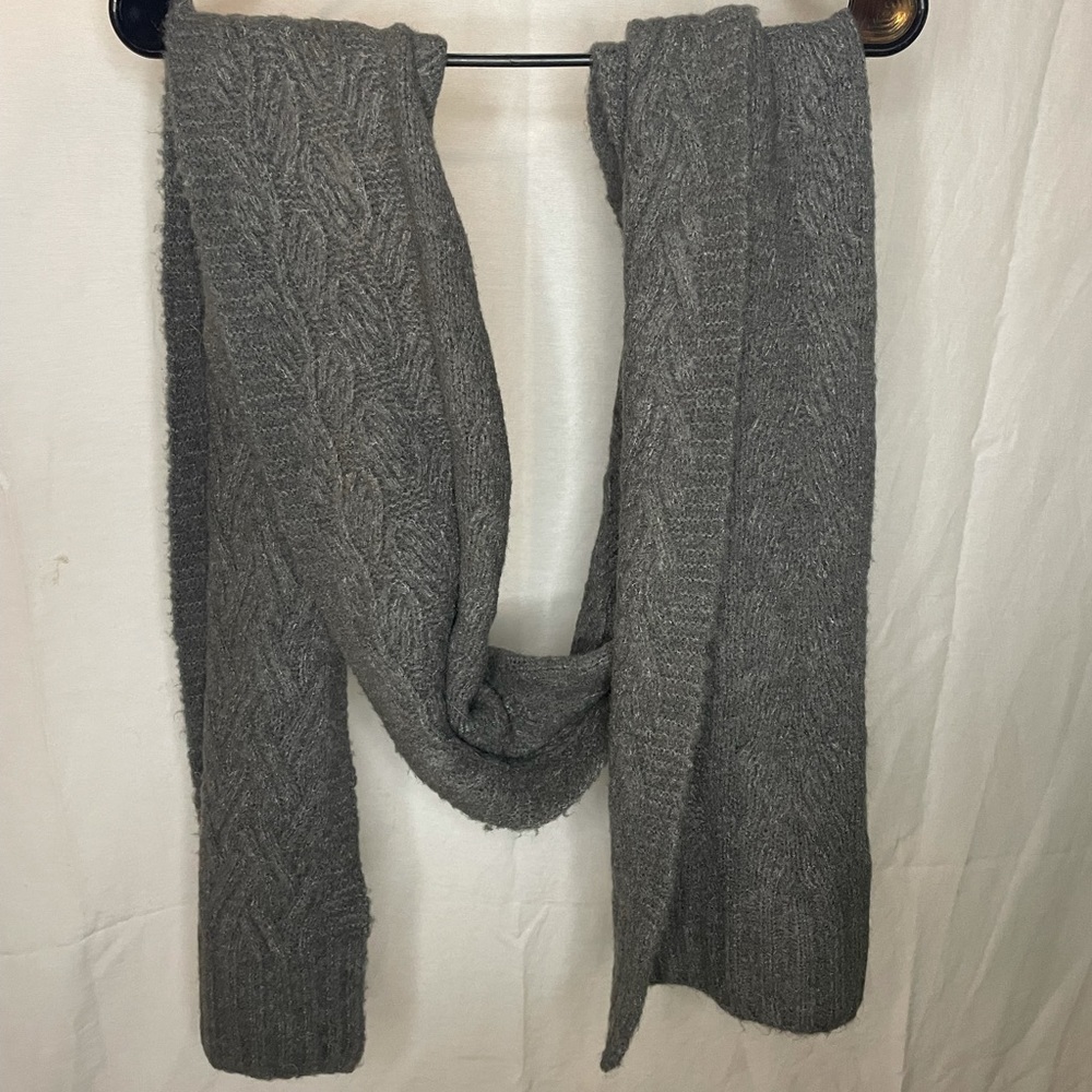 NWT J Crew Thick Gray Scarf 7 ft!